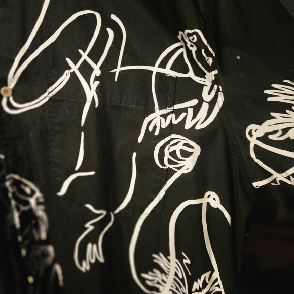 Men's Cowboy Themed SS Hawaiian Style Shirt - Picture 4 of 4